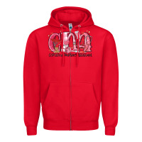 Red cna certified valentine nursing assistant valentin Zipper Hoodie - MaliasSmallBusiness