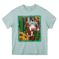 Arona Western Christmas Cow Heavy Core Tee - RanaPortraitStore
