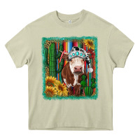 Mossy Western Christmas Cow Heavy Core Tee - RanaPortraitStore