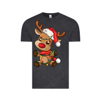 Vintage Black baby christmas reindeer Vintage Tee - AdoDesignShop
