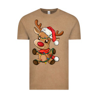 Vintage Coffee baby christmas reindeer Vintage Tee - AdoDesignShop