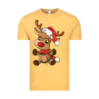 Vintage Mustard baby christmas reindeer Vintage Tee - AdoDesignShop