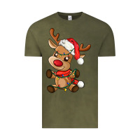 Vintage Olive baby christmas reindeer Vintage Tee - AdoDesignShop