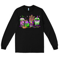 Black mardi gras coffee Long Sleeve Tee - Jasminsmagicworld
