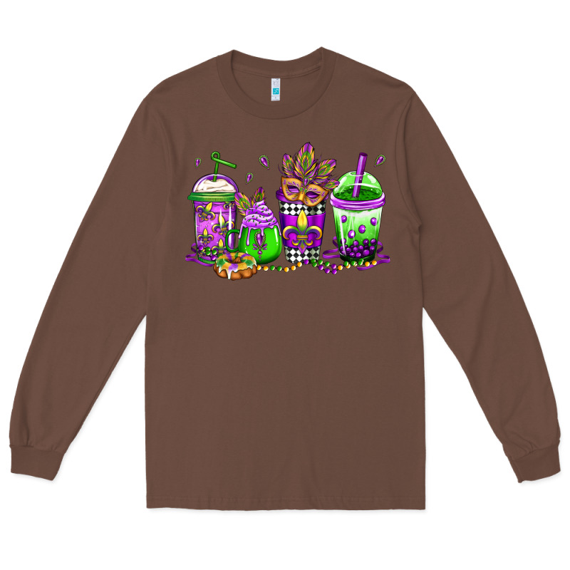 Mardi Gras Coffee Long Sleeve Tee by Jasminsmagicworld | Teevron