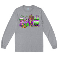 Heather Grey mardi gras coffee Long Sleeve Tee - Jasminsmagicworld