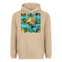 Mushroom Lake Fish And Reeds With Leopard Seamless Pattern Bbs Heavyweight Hoodie - BundleAndBundleShop