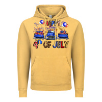 Vintage Mustard western hello fourth of july trucks Vintage Hoodie - FaDigitalArtStudio