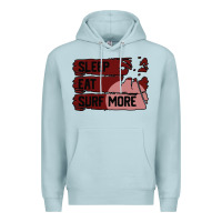 Blue Mist surf, sleep, eat Premium Hoodie - Bettercallsaul