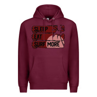 Burgundy surf, sleep, eat Premium Hoodie - Bettercallsaul