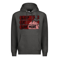 Charcoal Heather surf, sleep, eat Premium Hoodie - Bettercallsaul