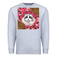 Heather Grey ragdoll cat Premium Sweatshirt - LillyAllenDesigns