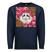 Navy ragdoll cat Premium Sweatshirt - LillyAllenDesigns
