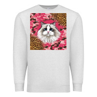 Oatmeal Heather ragdoll cat Premium Sweatshirt - LillyAllenDesigns