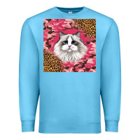 Ocean Blue ragdoll cat Premium Sweatshirt - LillyAllenDesigns