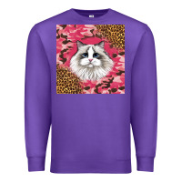 Purple ragdoll cat Premium Sweatshirt - LillyAllenDesigns