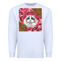 White ragdoll cat Premium Sweatshirt - LillyAllenDesigns