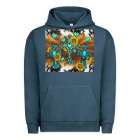 Pigment Midnight Navy western crosses and sunflowers Urban Hoodie - TumblerDesignByShophia