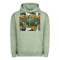 Pigment Oil Green western crosses and sunflowers Urban Hoodie - TumblerDesignByShophia