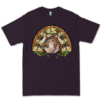Plum merino wool ram lily rainbow Premium Tee - BarkalooDesign