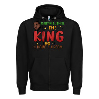 Black martin luther the king 1963 i have a dream Zipper Hoodie - MaliasSmallBusiness