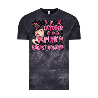 Cloud Black in october we wear pink for breast cancer Vintage Tee - AdoDesignShop