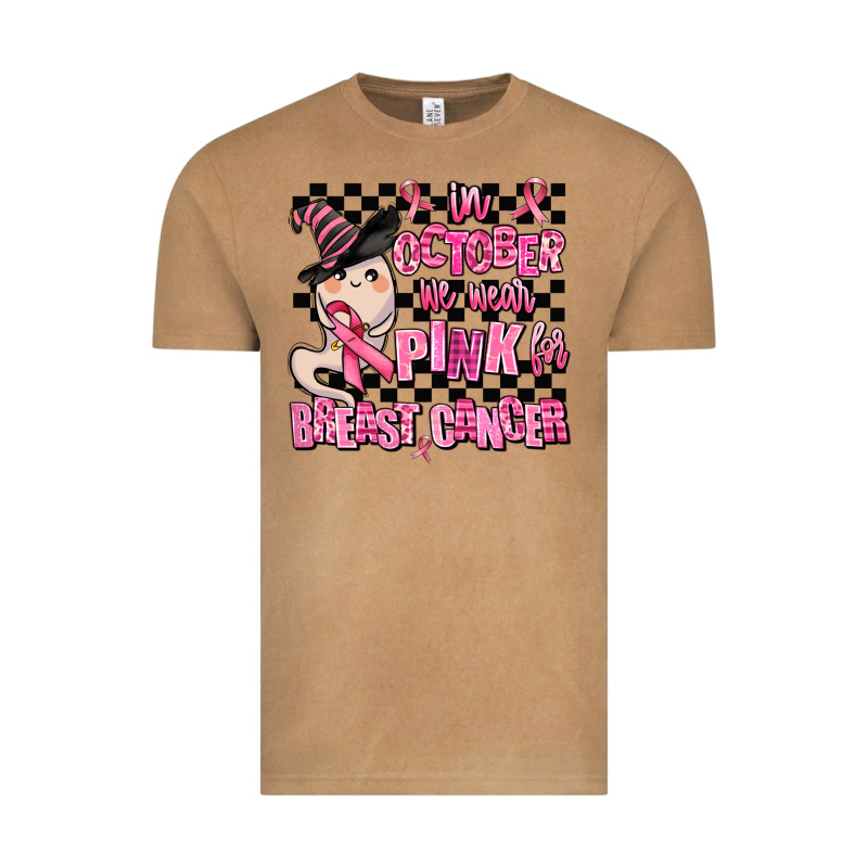 In October We Wear Pink For Breast Cancer Vintage Tee by AdoDesignShop | Teevron
