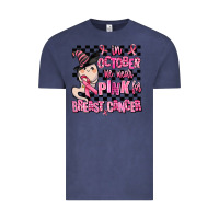 Vintage Denim in october we wear pink for breast cancer Vintage Tee - AdoDesignShop