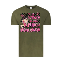 Vintage Olive in october we wear pink for breast cancer Vintage Tee - AdoDesignShop