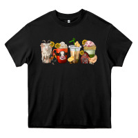 Black farm animals coffee cups Heavy Core Tee - texasbilliewilder