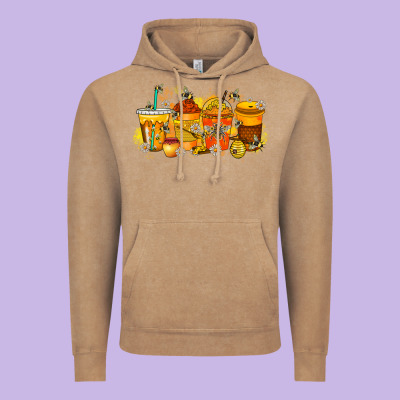 Bee Drink Vintage Hoodie Designed By Racoondesign