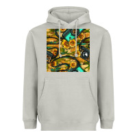 Moon Dust Leopard Digital Camera And Sunflowers With Camouflage Seamless Pattern Heavyweight Hoodie - BundleAndBundleShop