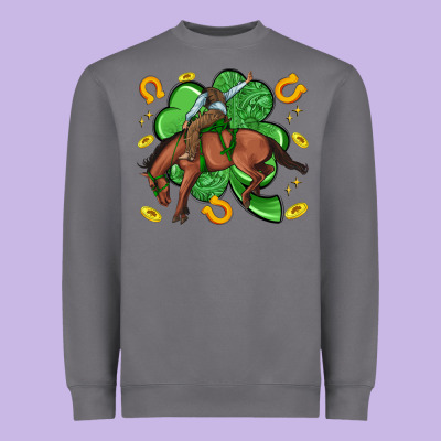 Cowboy With Shamrock Heavyweight Sweatshirt Designed By Artiststas