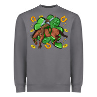 Storm cowboy with shamrock Heavyweight Sweatshirt - Artiststas