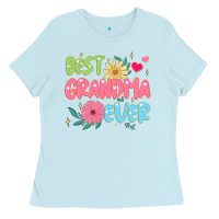 Baby Blue best grandma ever Ladies Tee - JahusDesignShop