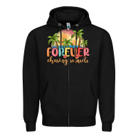 Black forever chasing sunsets Zipper Hoodie - MaliasSmallBusiness