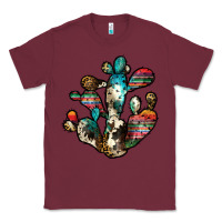 Burgundy serape cactus Classic Tee - JahusDesignShop