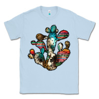 Dusty Blue serape cactus Classic Tee - JahusDesignShop