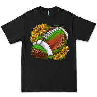 Black footballwithsunflowers Premium Tee - texasbilliewilder