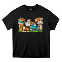 Black farm truck coffee cups Heavy Core Tee - texasbilliewilder