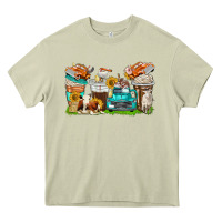 Mossy farm truck coffee cups Heavy Core Tee - texasbilliewilder