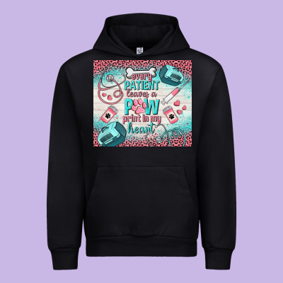 Every Patient Leaves A Paw Print In My Heart Urban Hoodie Designed By Tumblerdesignbyshophia