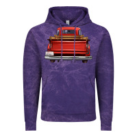 Cloud Purple western red truck back view Vintage Hoodie - FaDigitalArtStudio