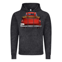 Vintage Black western red truck back view Vintage Hoodie - FaDigitalArtStudio