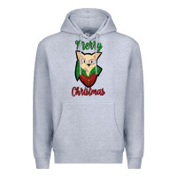 Heather Grey Merry Christmas Cat Premium Hoodie - Bettercallsaul