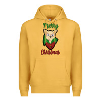 Mustard Merry Christmas Cat Premium Hoodie - Bettercallsaul
