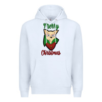 White Merry Christmas Cat Premium Hoodie - Bettercallsaul