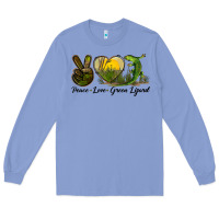 Peace Love Green Lizard Long Sleeve Tee | Teevron