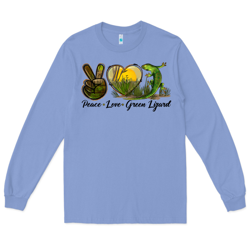 Peace Love Green Lizard Long Sleeve Tee by LillyAllenDesigns | Teevron