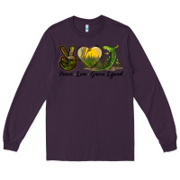 Plum peace love green lizard Long Sleeve Tee - LillyAllenDesigns